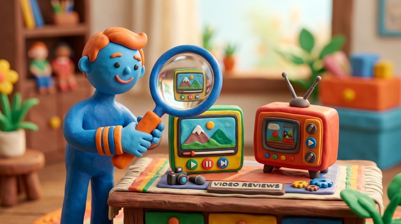 Side-by-side comparison of animated, avatar, and stock-footage AI video styles