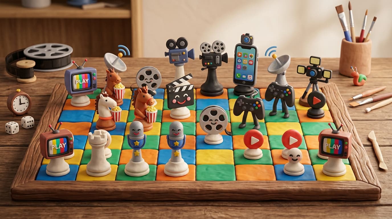 Startup team creating professional videos with AI tools