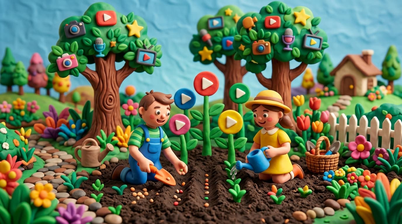 Diagram showing video content types mapped to B2B marketing funnel stages from awareness to decision