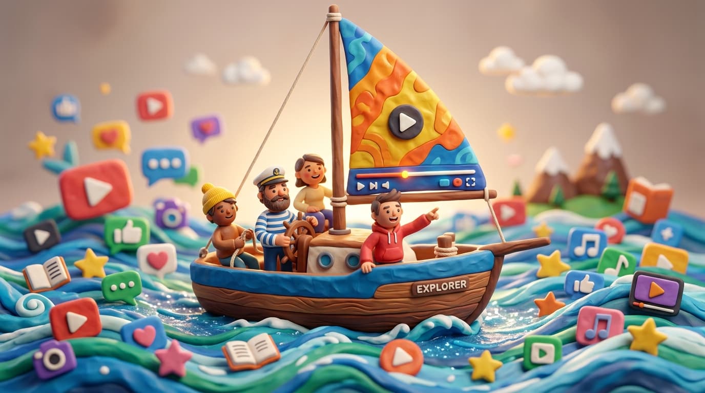 AI-generated video content across social media platforms