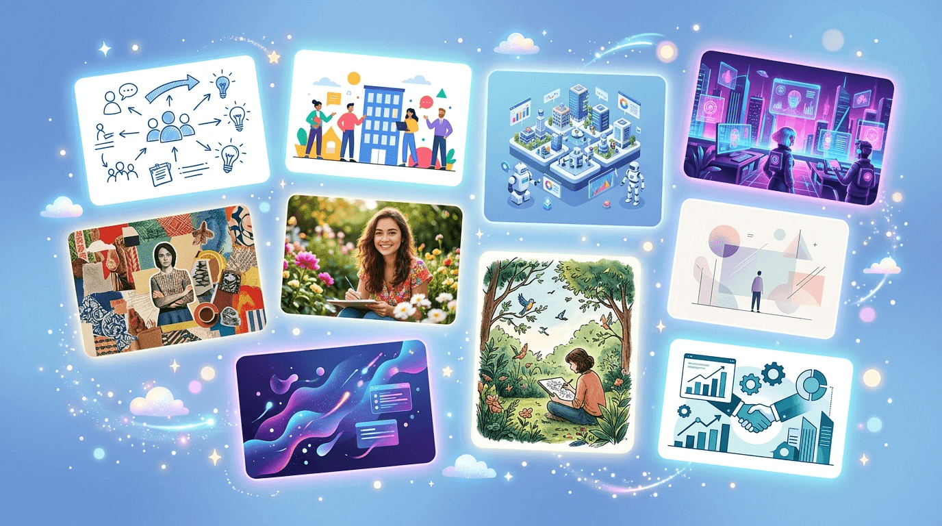 Various video animation styles for marketing content