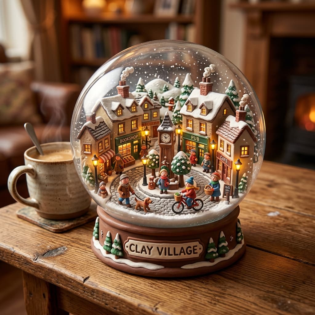 Snow globe miniature city