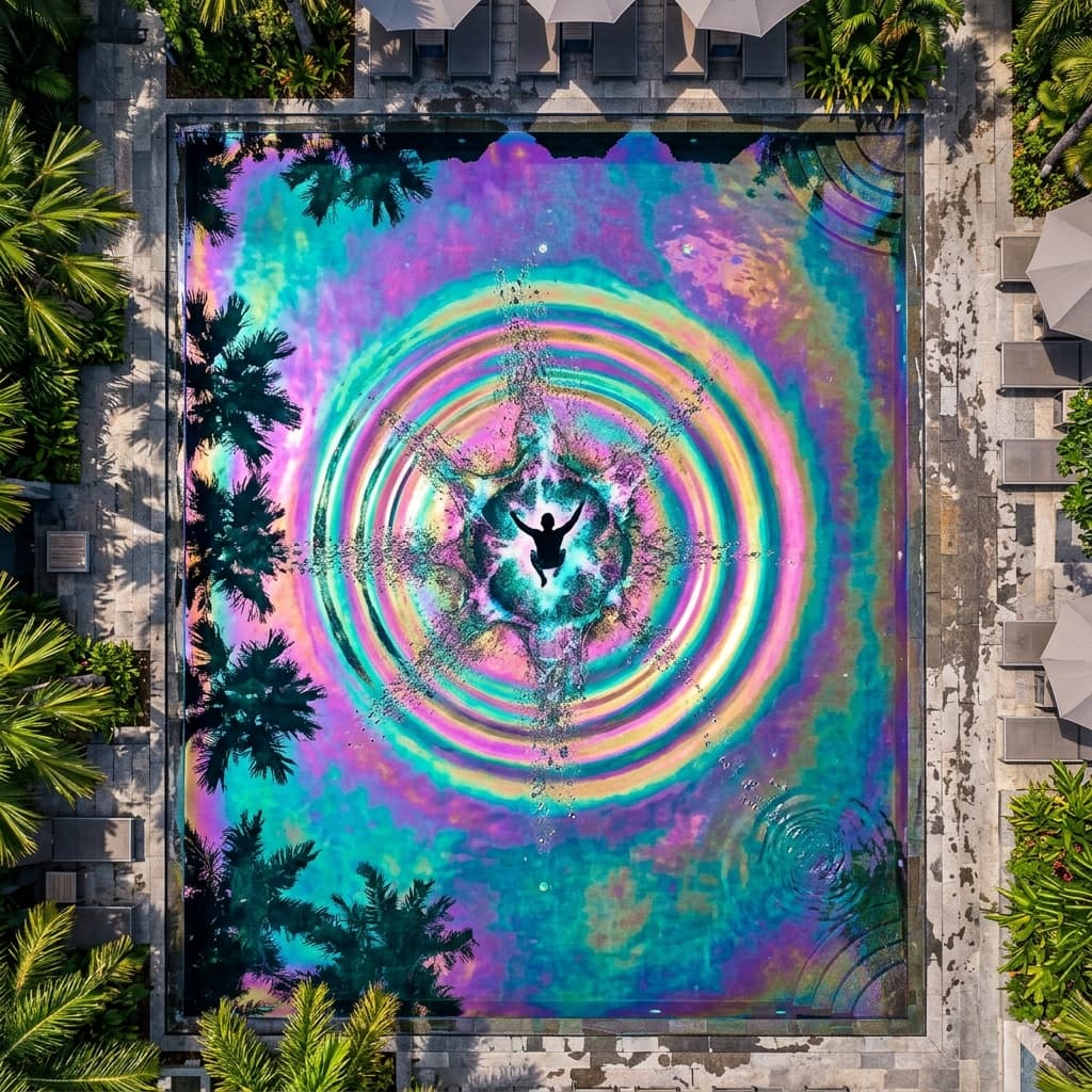 Holographic swimming pool