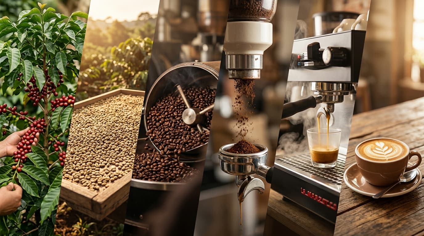 Coffee bean to cup journey