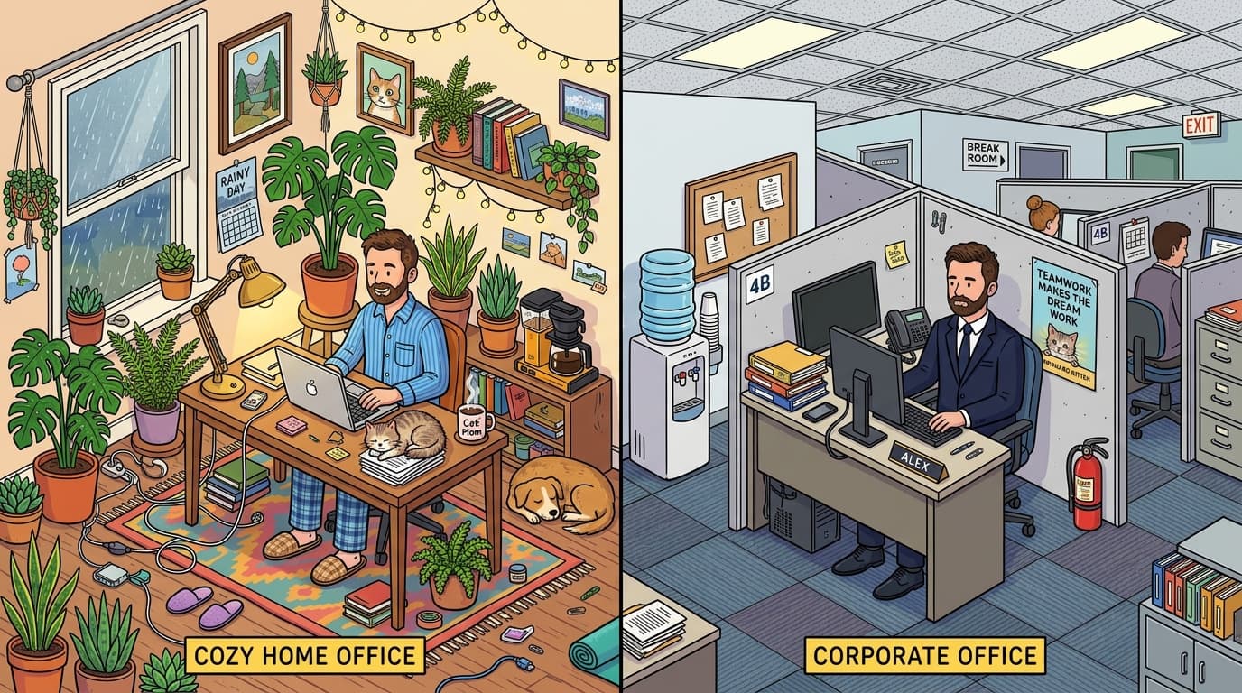 Remote vs office comparison