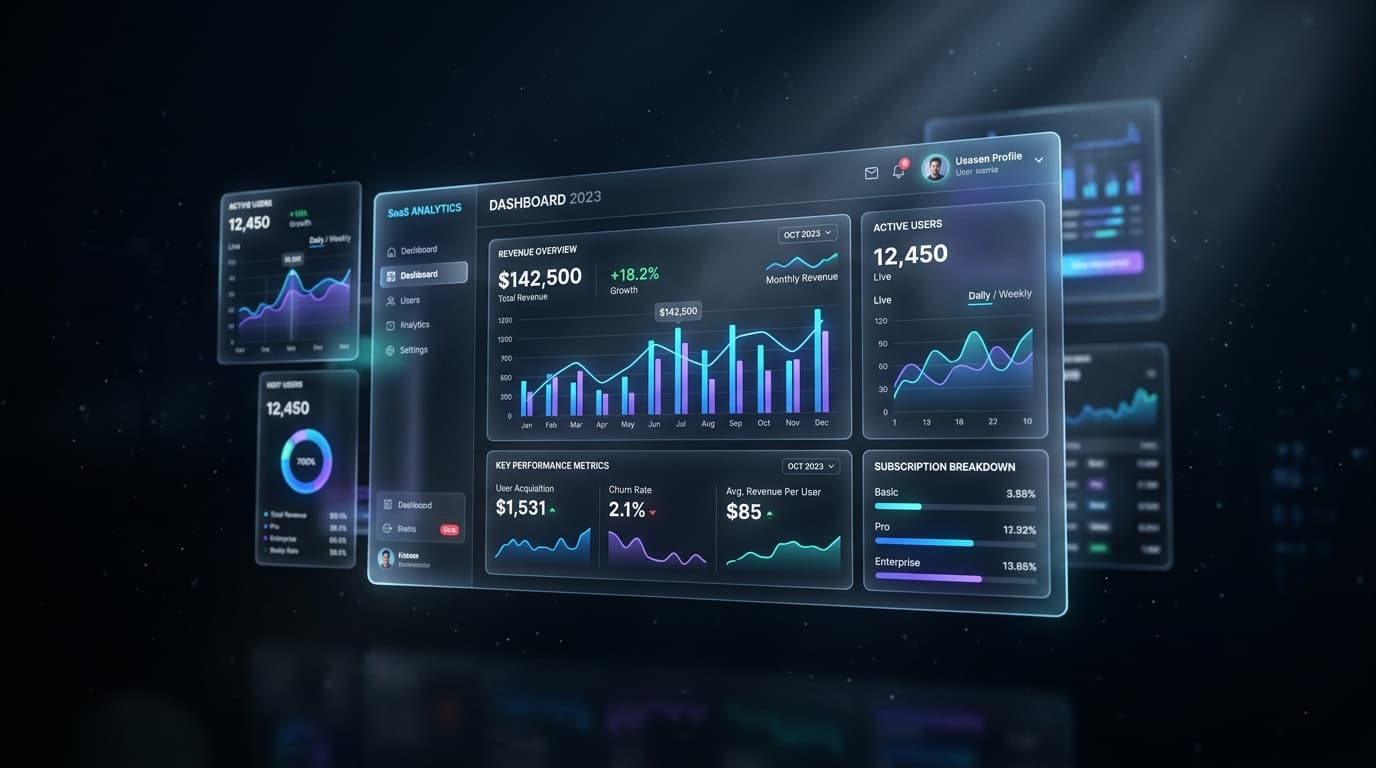 SaaS analytics dashboard