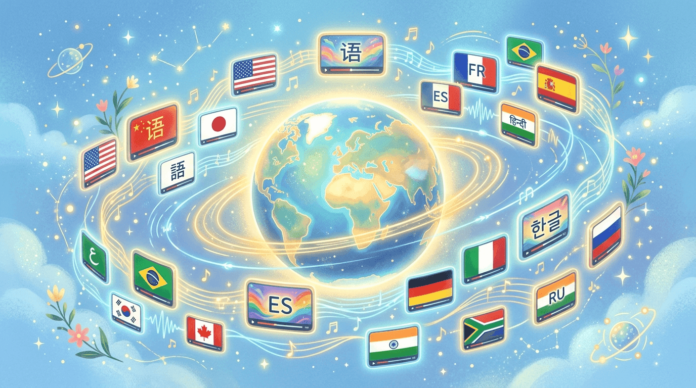 Global multilingual video content creation with AI