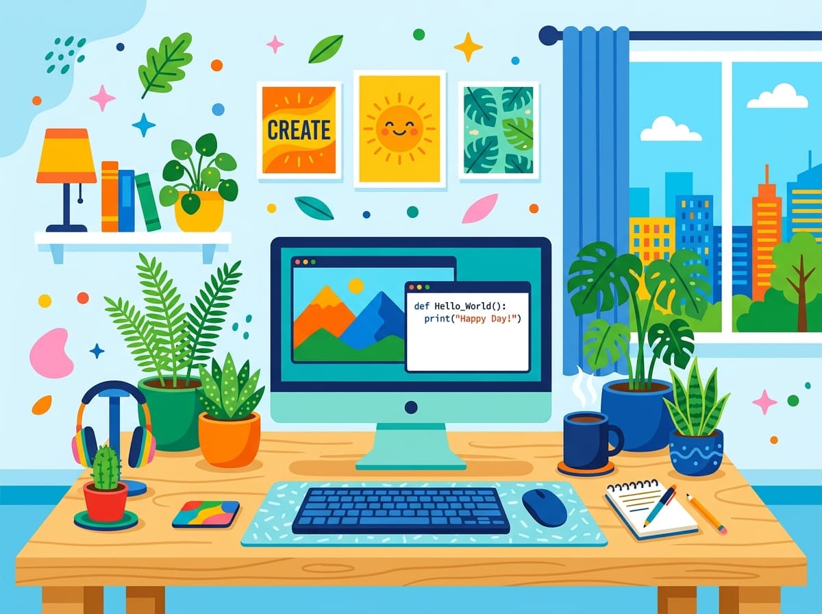 Flat Design visual style example